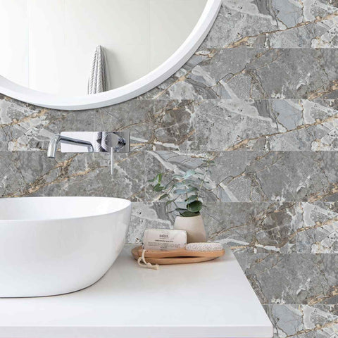 Stick on Wall Tiles for Bathroom Walls, Kitchen Backsplash, and Stairs Home Decor