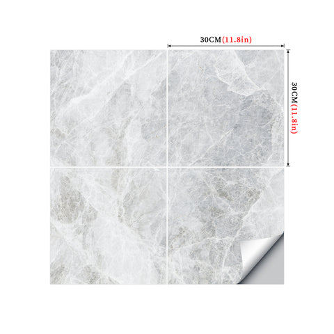 Light Gray Marble Crystal Texture Elegant Floor Sticker