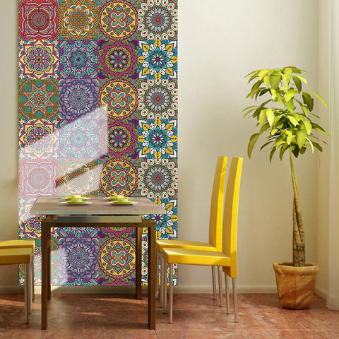 Gorgeous ethnic style: the art carnival of tile stickers