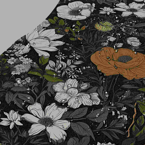 dark floral pattern wallpaper waterproof