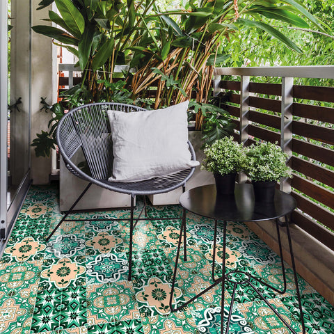 Fresh Green Charm: The Natural Style of Tile Stickers