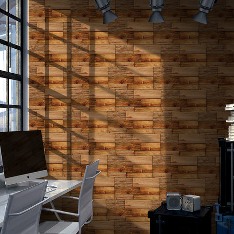 Cozy Larch Wood Pattern Wallpaper