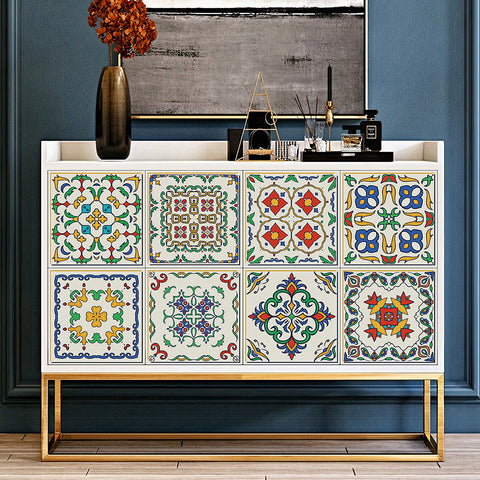 Colorful retro style: the artistic feelings of tile stickers