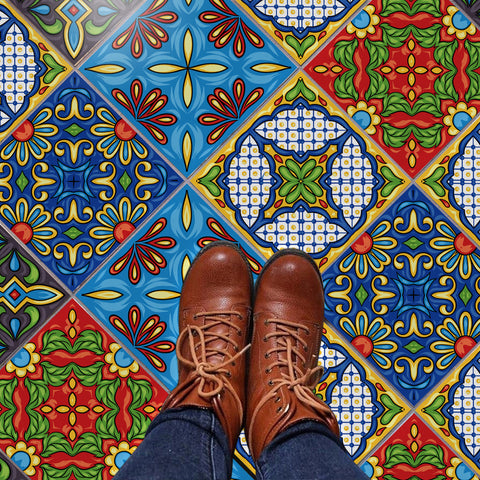 Gorgeous ethnic style: the art carnival of tile stickers