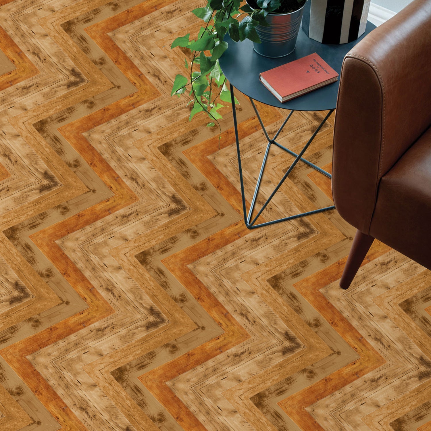 Seamless Amber Wood Grain Wallpaper for Living Room