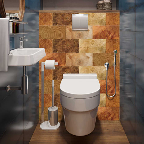 Effect Stick on Tiles for Bathroom Walls, Kitchen Backsplash, and Easy Home Renovation