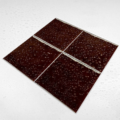 Kanagawa Brown Provence Wall Stickers Peel and Stick, Waterproof, Perfect for Kitchen, Bathroom, Stairs, and Backsplash