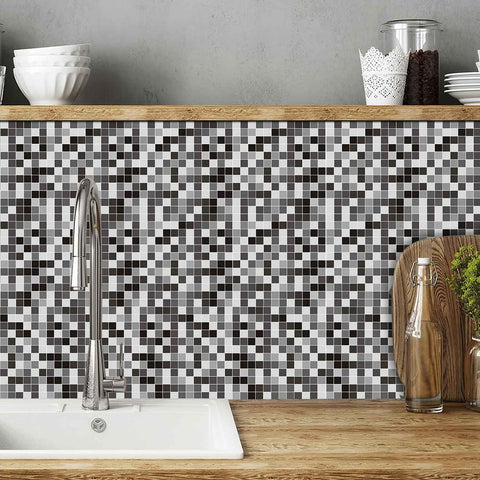 Grey mosaic Creative tile stickers