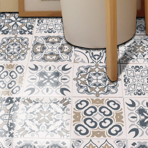 Light gray-brown tone: the retro elegance of tile stickers