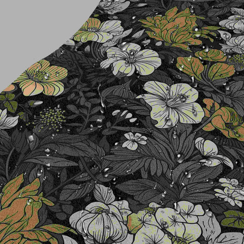 dark background floral wallpaper waterproof