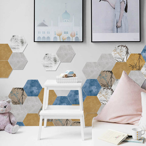 Oriental Zen hexagonal tiles: natural tranquility, beautiful atmosphere