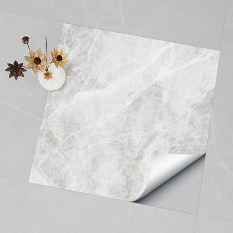 Light Gray Marble Crystal Texture Elegant Floor Sticker