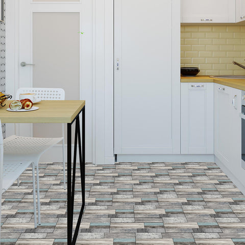 Scandinavian Modern Peel and Stick Marble Floor Tiles Light Grey and Beige Minimalist Style