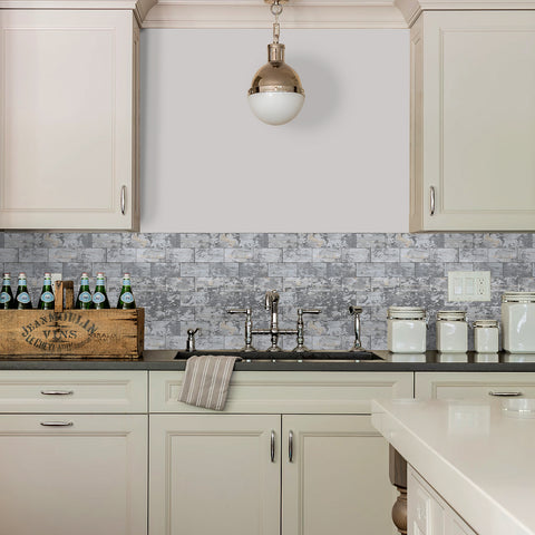 Faded Gray Wood Grain Peel and Stick Tile – Textured PVC for Easy Home Renovation