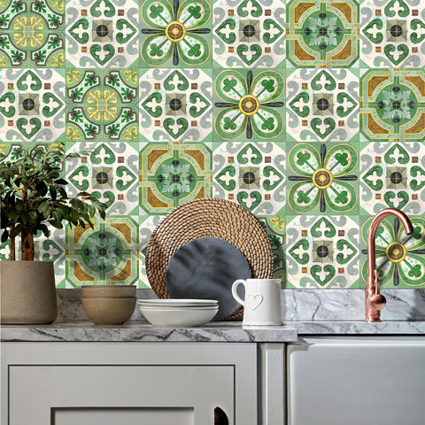 Fresh Green: The Natural Beauty of Tile Stickers