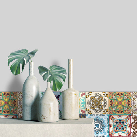 Colorful retro style: the artistic feelings of tile stickers