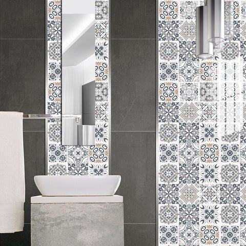 Light gray-brown tone: the retro elegance of tile stickers