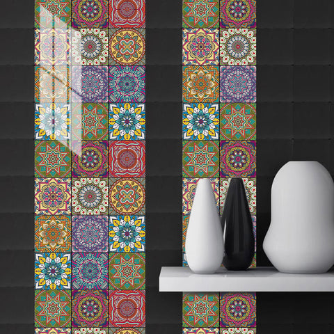 Gorgeous ethnic style: the art carnival of tile stickers