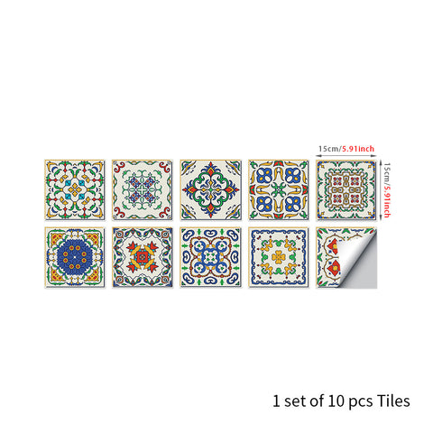 Colorful retro style: the artistic feelings of tile stickers