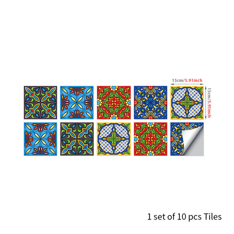 Gorgeous ethnic style: the art carnival of tile stickers