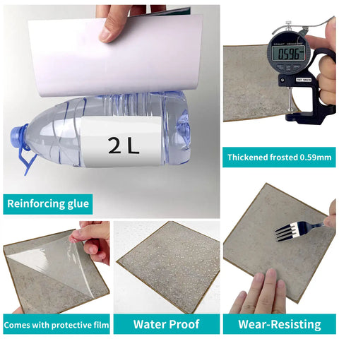 Provence Wall Stickers Thickened Crystal Film and Residue Free Removal, DIY Wall Tiles for Kitchens, Bathrooms, Bedrooms, and Offices