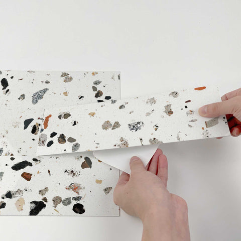 Earthy Terrazzo Mix Peel and Stick Tile Stickers for Kitchen Backsplash and Bathroom