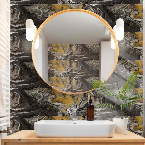 Vintage Stone Sticker for Kitchen Backsplash,Bathroom, and Home Decor,Easy to Install