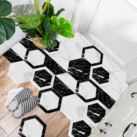 Hexagonal tiles: simplicity and nature dance together, full of modern atmosphere