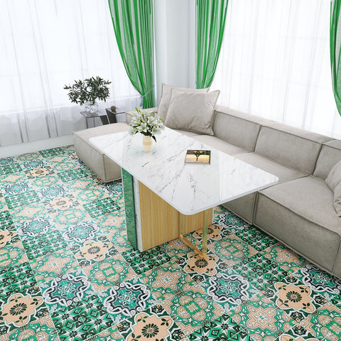 Fresh Green Charm: The Natural Style of Tile Stickers