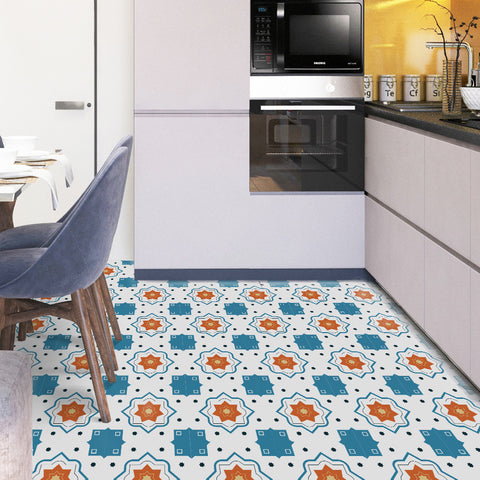 Vibrant Star Pattern Wall Tile