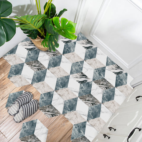 Marble and rock texture hexagonal tiles: geometric beauty, warm and steady