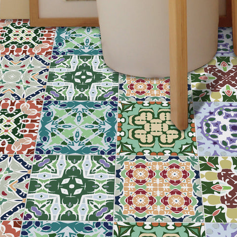 Colorful retro style: the artistic charm of tile stickers