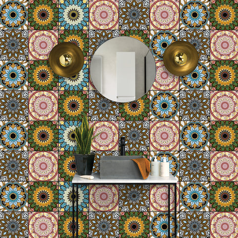 Color Mandala: The Artistic Charm of Tile Stickers