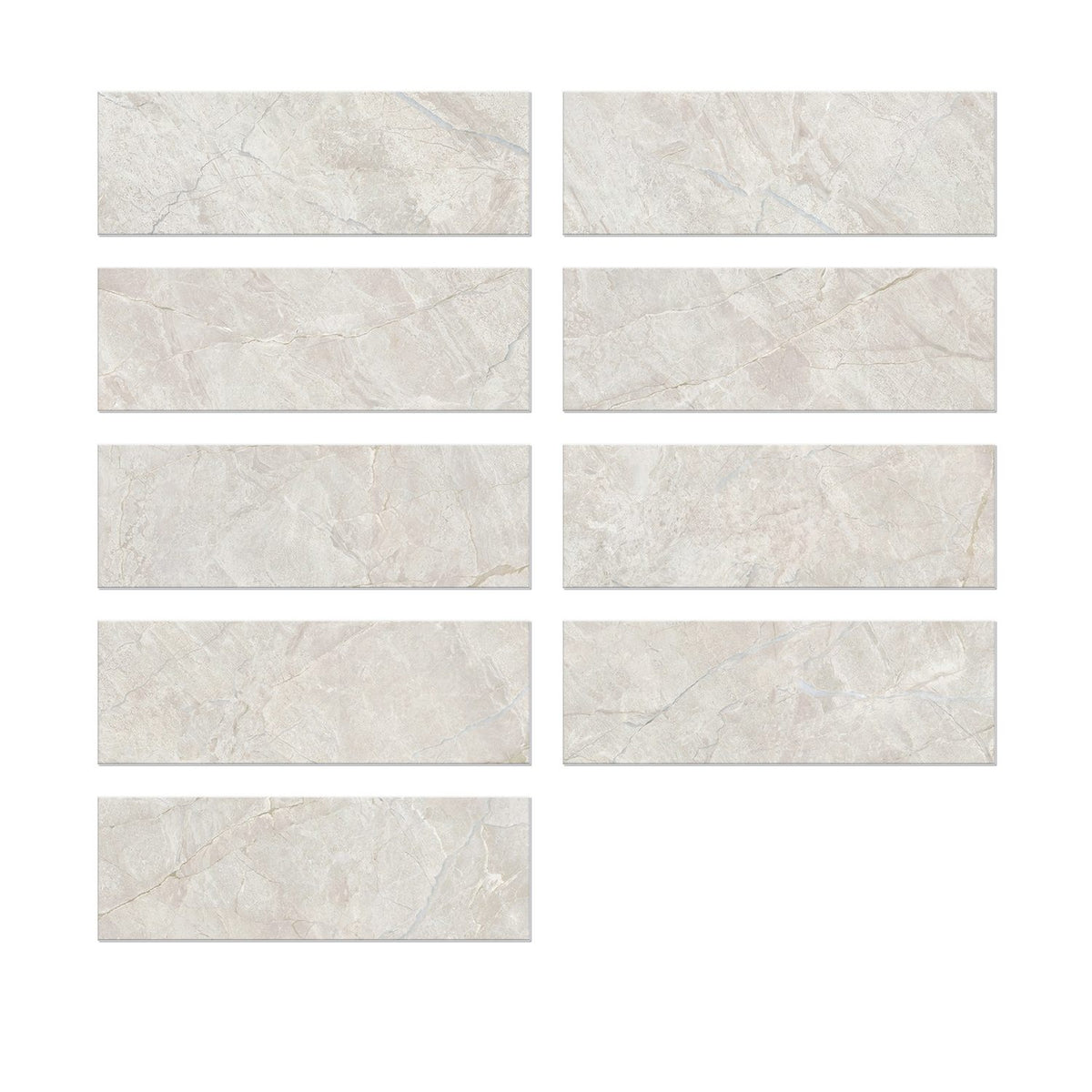 Beige Ivory Textured Marble Waterproof Tile Stickers