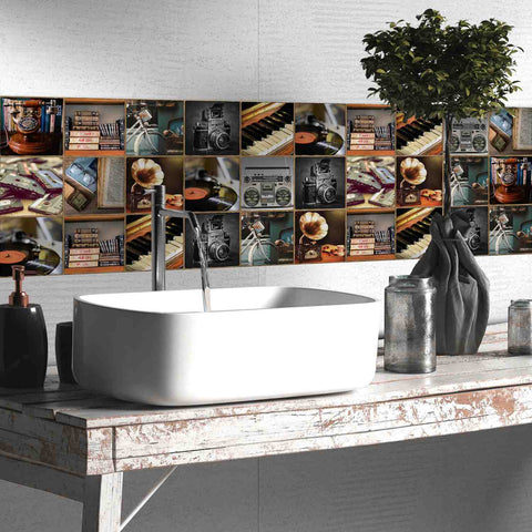 Add Charm with Vintage Nostalgia Brick Decals Easy Peel and Stick Retro Wall Stickers for Living Rooms and Offices