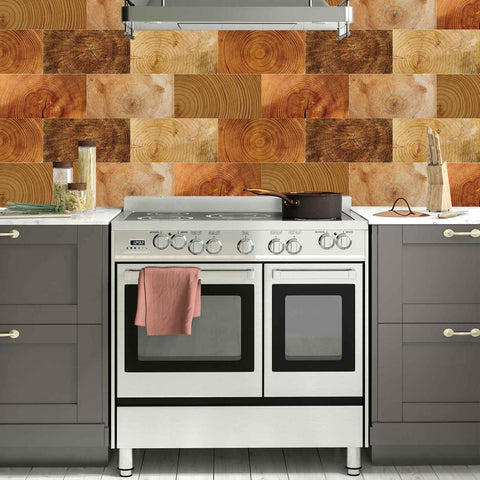 Effect Stick on Tiles for Bathroom Walls, Kitchen Backsplash, and Easy Home Renovation