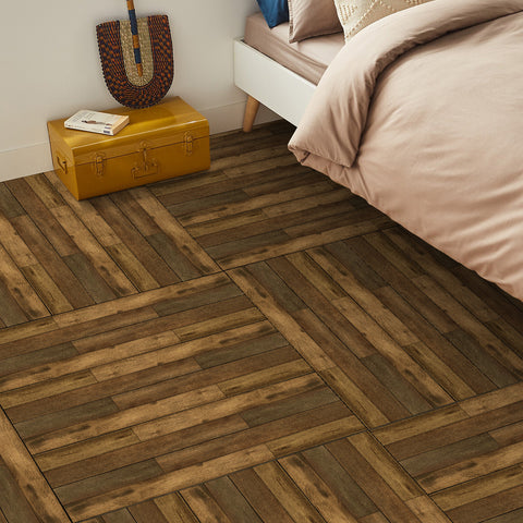 Dark Walnut Textured Vinyl Flooring