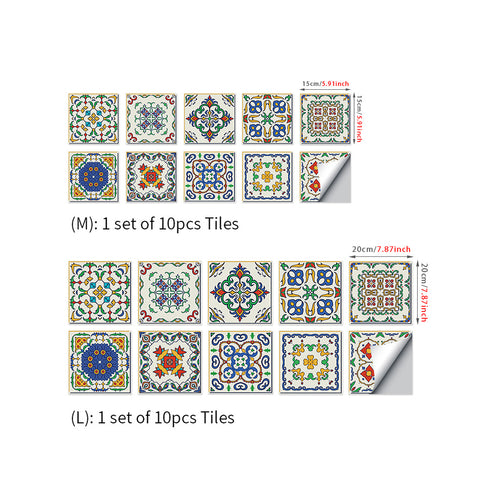 Colorful retro style: the artistic feelings of tile stickers