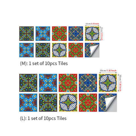 Gorgeous ethnic style: the art carnival of tile stickers