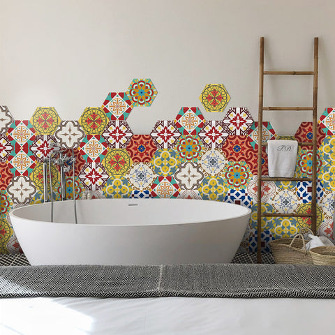 Colorful pattern tiles: dynamic creativity, artistic life