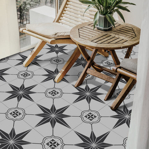 Gray and White Creative Thickened Frosted Floor Sticker