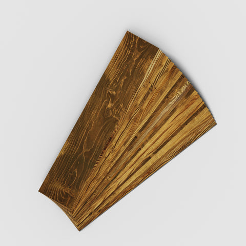 Frosted Foam Tile Sticker (Brown And Grey) 24pcs Peel and Stick Wallpaper Ancient European Wood-Grain Style Wall Decor