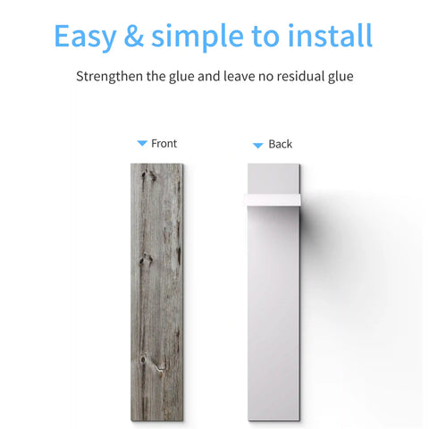 Frosted Foam Tile Sticker (Grey) 24pcs Peel and Stick Wallpaper Ancient European Wood-Grain Style Wall Decor