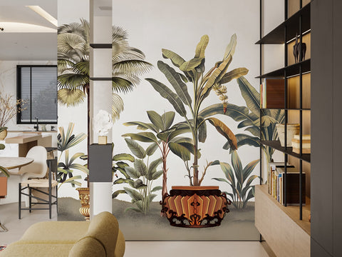 beautiful forest wallpaper for living room