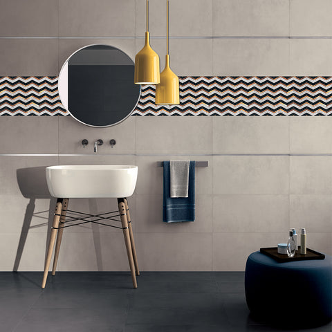 Black and Brown Wavy Line Stone Texture Wallpaper Tiles Stickers Peel and Stick