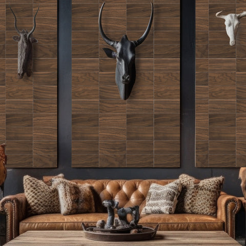 Rich Brown Wood Grain Wallpaper for Rustic Home Decor