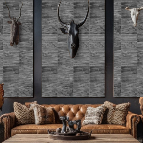 Elegant Gray Wood Texture Wallpaper for Stylish Home Renovation