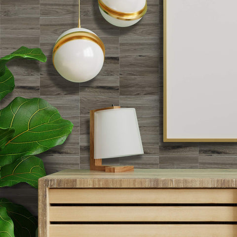 Wood Grain Stickers Waterproof Self-Adhesive Wall Tiles for Kitchen Bathroom Staircase Home Decoration DIY