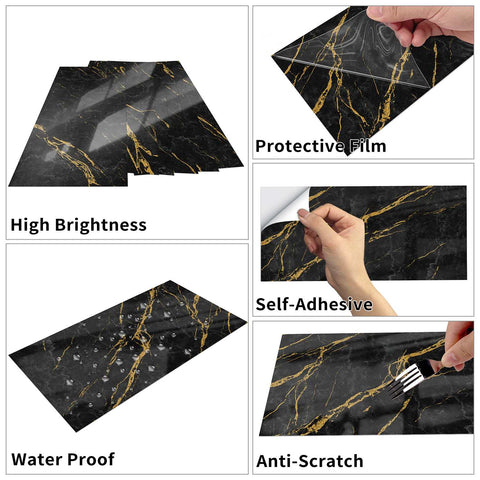Peel and Stick Stone Tile Stickers for Custom Kitchen Backsplash and Bathroom Wall