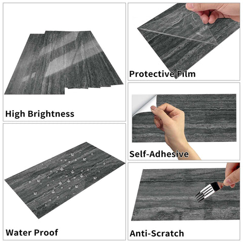 Self-Adhesive Wall Tiles for Bathroom Backsplash, Kitchen Walls,and Home Decor